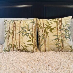 Bamboo Pattern Throw Pillow Covers Set of 2 20”x20”